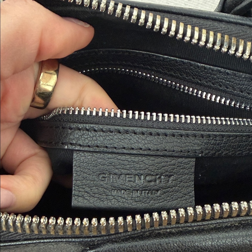 Givenchy Black Leather Mini Antigona with Crossbody Strap - Picture 8 of 17
